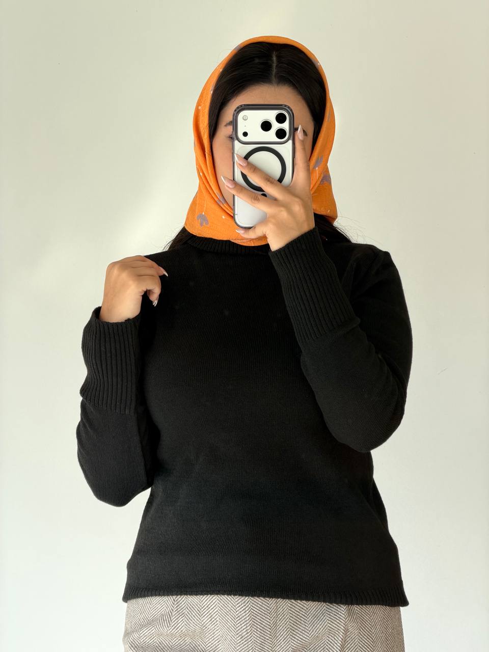 بافت یقه اسکی زنانه گلنوش